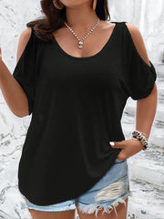 HEIDI - T-shirt oversize con spalle scoperte