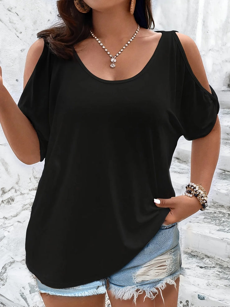 HEIDI - T-shirt oversize con spalle scoperte