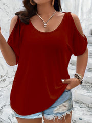 HEIDI - T-shirt oversize con spalle scoperte